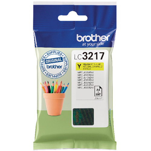 Brother LC3217 Ink Cartridge Yellow, LC-3217Y Inkjet Printer Cartridge