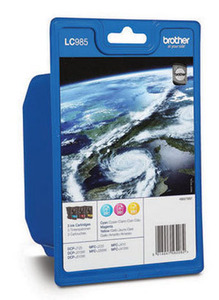 Brother LC985RBWBP Innobella LC 985 C/M/Y Multi Pack Ink Cartridges (LC985RBWBP)