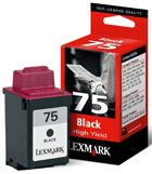 Lexmark Extra High Capacity No 75 Black Ink Cartridge (12A1975E)
