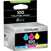 Lexmark Standard Capacity 100 CMY Multipack Return Program Ink Cartridges C/M/Y - 014N0849E (14N0849)