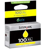 Lexmark 100XL High Capacity Yellow Return Program Ink Cartridge - 014N1071E (14N1071E)