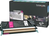 Lexmark C5240MH High Capacity Return Program Magenta Toner Cartridge, 5K Page Yield (C5240MH)