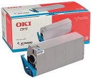 Oki Cyan Laser Toner Cartridge, 10K Yield