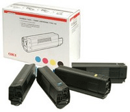 Oki Rainbow Pack Black, Cyan, Magenta, Yellow Toner Cartridges