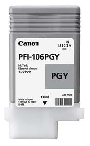 Canon PFI 106PGY Photo Grey Ink Cartridge, 130ml