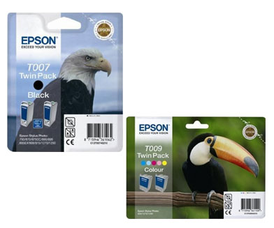 Epson Photo 900 Value Pack T007 Twin Black and T009 Twin Colour Ink Cartridges (Photo 900 Value Pack)