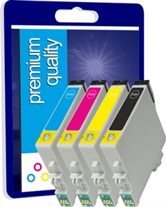 Tru Image Premium Compatible Quad Pack BK/C/M/Y Ink Cartridges, Suitable for Selected Printers (1285SetA)