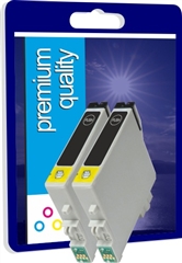 Tru Image Premium High Capacity Twin Pack Compatible Black Ink Cartridges for T044140, 2 x 18ml (441BKTW)