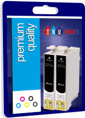 Pix Pe Premium Twin Pack Compatible Black Ink Cartridges for T080140, 2 x 19ml