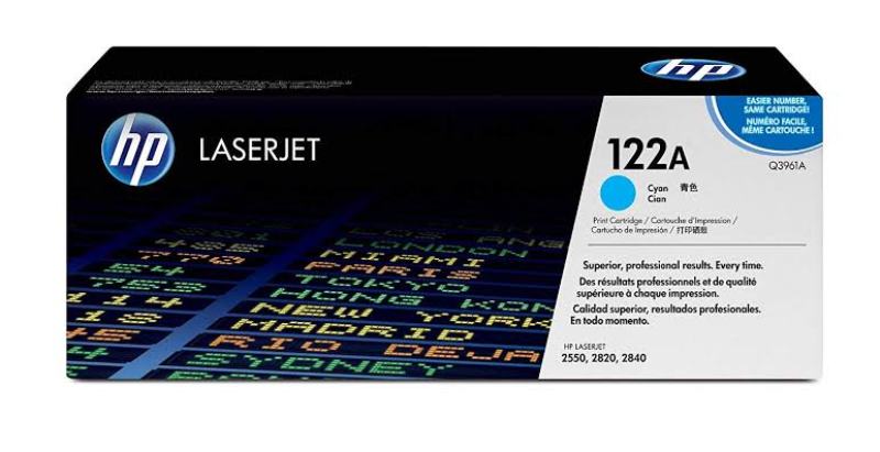 HP Q3961A Cyan Laser Toner Cartridge (122A) (Q3961A)