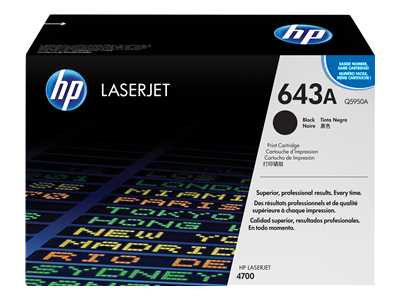 HP Q5950A Black Laser Toner Cartridge (643A) (Q5950A)