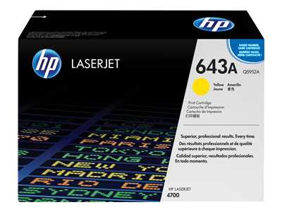 HP Q5952A Yellow Laser Toner Cartridge (643A) (Q5952A)