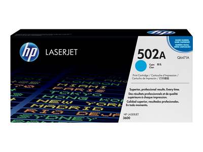 HP 502A Cyan Laser Toner Cartridge - Q6471A (Q6471A)