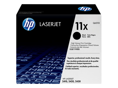 HP 11X High Capacity Black Laser Toner Cartridge -Q6511X (Q6511X)
