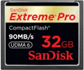 SanDisk 32GB Extreme Pro Compact Flash Memory Card - 90MB/s