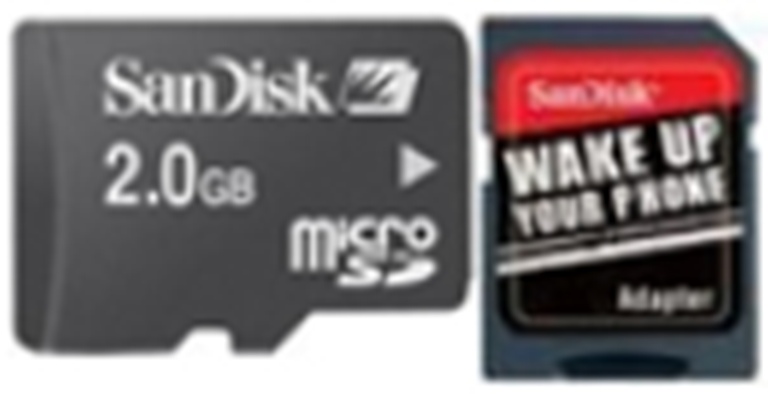 SanDisk Micro SD Memory Card - 2GB with SD Adapter