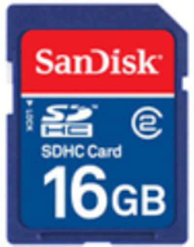 SanDisk 16GB Secure Digital (SDHC) Memory Card (Class 2)