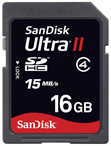 SanDisk Ultra SDHC Class 10, 30MB/s Secure Digital Memory Card - 16GB