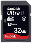 SanDisk Ultra SDHC Class 10, 30MB/s Secure Digital Memory Card - 32GB