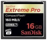 SanDisk 16GB Extreme Pro Compact Flash Memory Card - 160MB/s