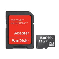 SanDisk Micro SD Memory Card - 32GB with SD Adapter
