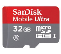 SanDisk 32GB Class 10 Ultra Micro SD Memory Card with SD Adapter