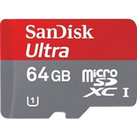 SanDisk 64GB Class 10 Ultra Micro SD Memory Card with SD Adapter