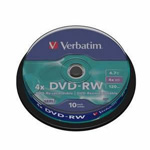 Verbatim DVD-RW 10 Discs per Spindle, 4x, 4.7GB