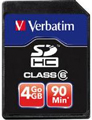 Verbatim HD Video 4GB SDHC (Class 6) Secure Digital Card - 90 Minutes