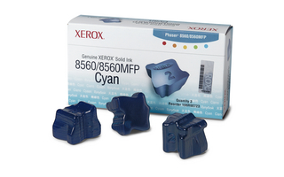 Xerox 3 Colorstix Solid Cyan Ink Wax Sticks, 3.4K Yield