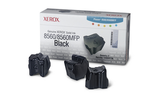 Xerox 3 Colorstix Solid Black Ink Wax Sticks, 3.4K Yield (108R00726)